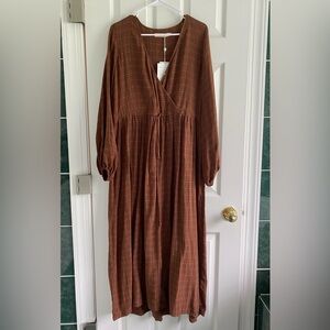 Christy Dawn Willa Dress in Hickory Stripe Medium Maxi Boho Dress